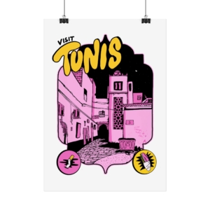 Tunis Retro Travel Poster